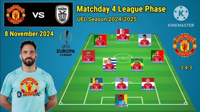 manchester united f c vs paok fc lineups compare expected starting sides