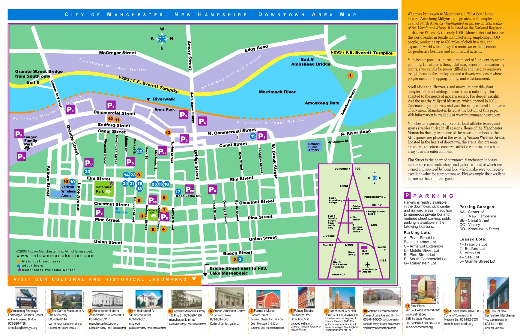 City Map of Manchester NH Free Download Quick Navigation Guide